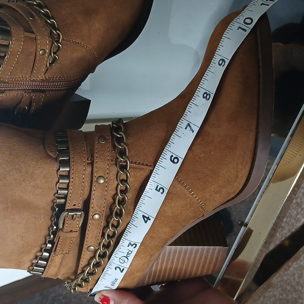 JustFab Kualeah Chain Strap Ankle Boots Size 9 - Picture 12 of 15